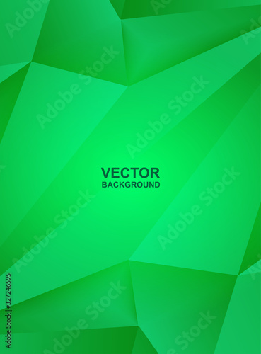 Abstract .Modern background. Green polygon background. vector.