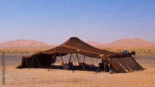 Traditional nomad tent used in Sahara Desert, Morocco