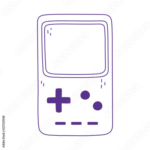 kids toy video game console portable icon design white background line style
