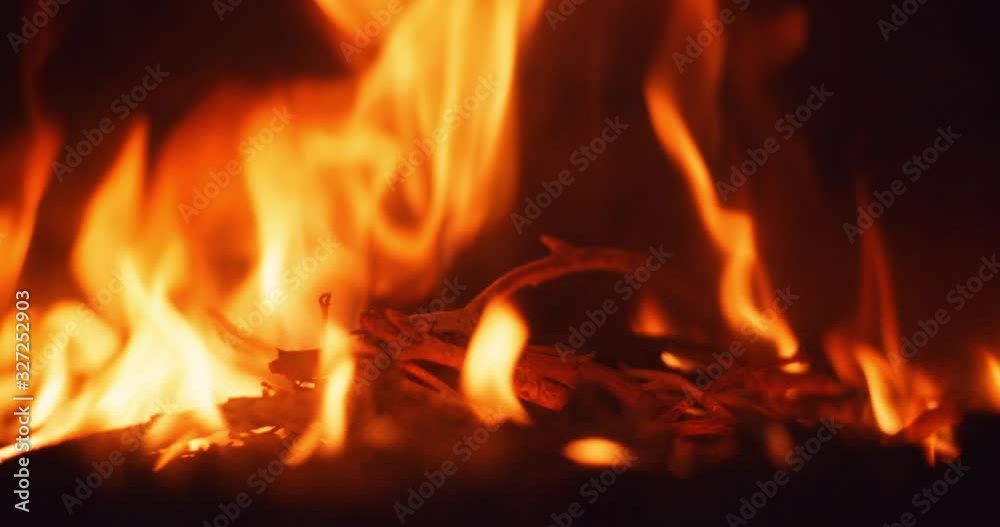 fire flame burning a bonfire or fireplace at home fire flame burning a bonfire or fireplace at home