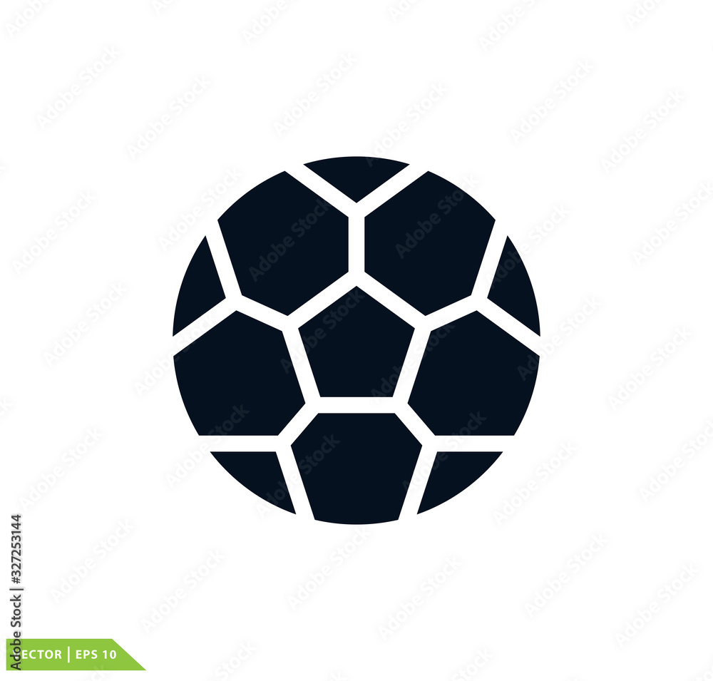 Fototapeta premium Soccer ball icon vector logo template