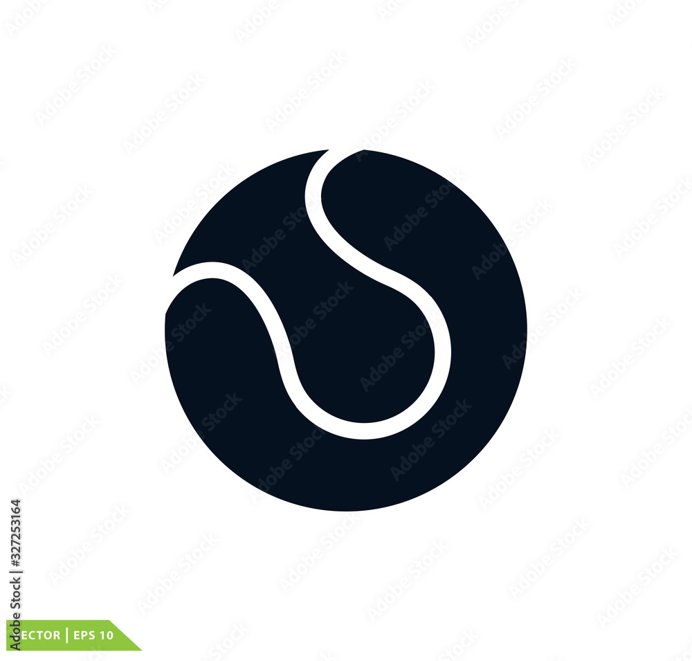 Obraz premium Tennis ball icon vector logo template