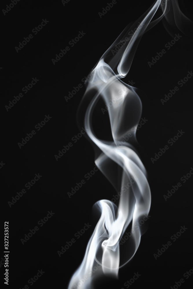 White smoke on black background White smoke on black background
