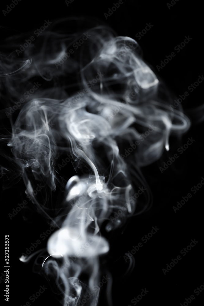 White smoke on black background White smoke on black background