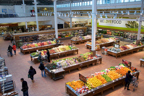 bird eye view of supermarket ( Toronto, Canada )
