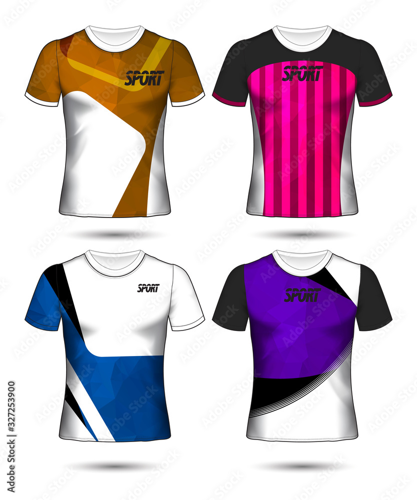 Set of soccer or football jersey template t-shirt style, Design your football club vector illustration