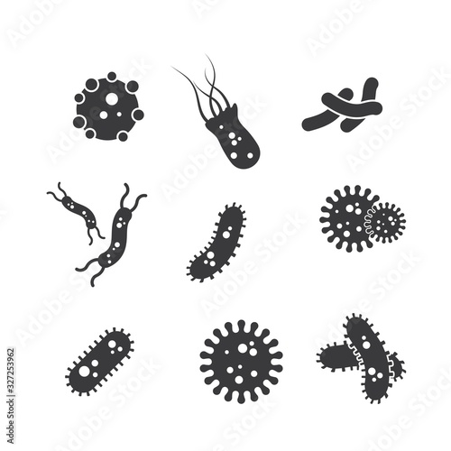virus and bacteria icon vector illustration design