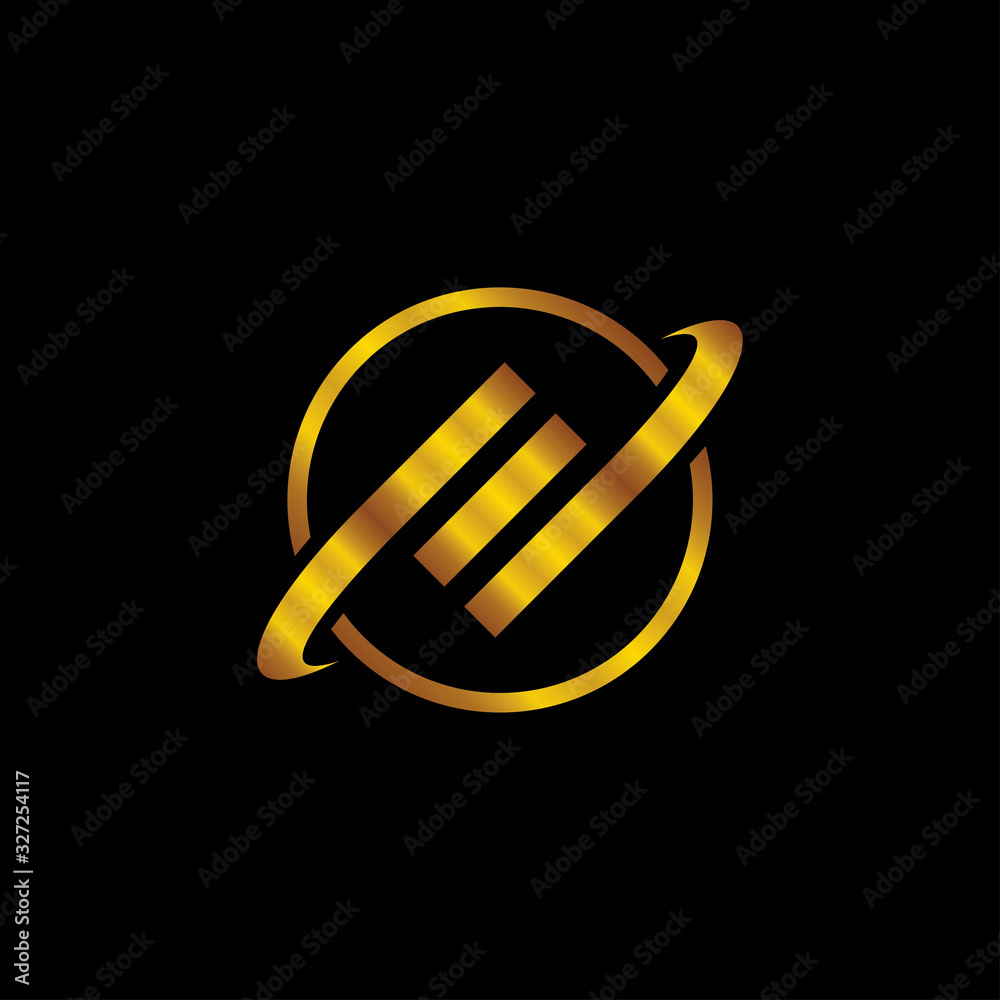 Initial E letter with planet icon vector logo illustration Initial E letter with planet icon vector logo illustration