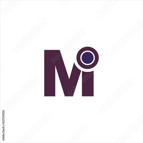 Initial letter mi  logo or im logo vector design template