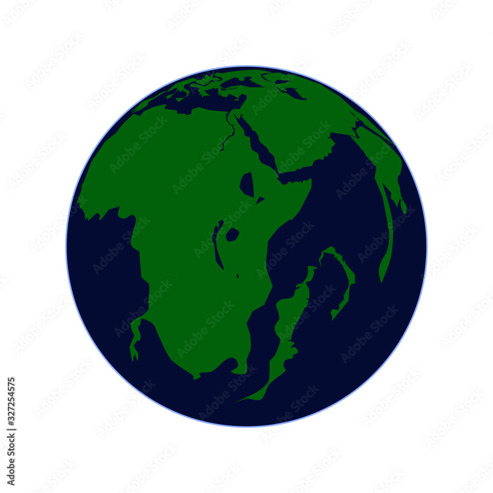 Green and blue round globe vector