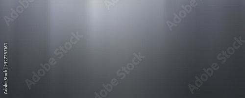 Realistic clean metal plate with reflexes and texture. Placard for ads, blank metallic sign. Vector 3d illustration