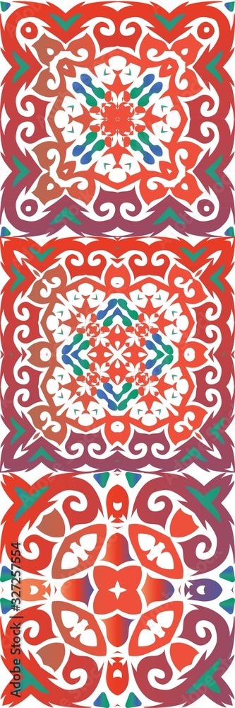 Fototapeta premium Antique talavera tiles patchworks.