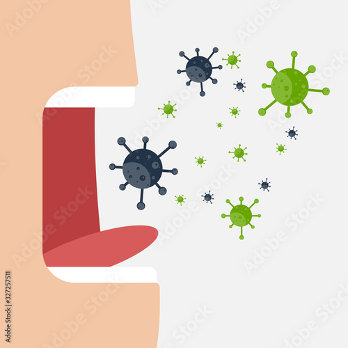 Concept flat design corona virus covid 19