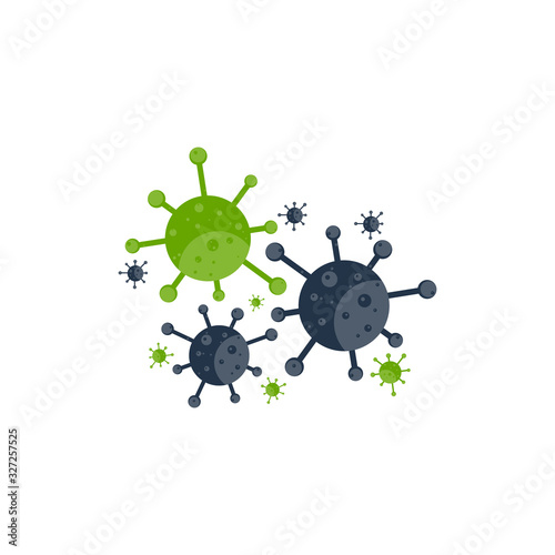 Concept flat design corona virus covid 19