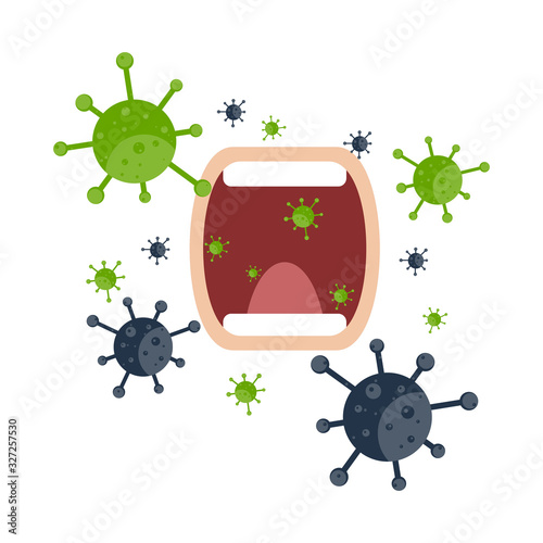Concept flat design corona virus covid 19