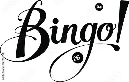 Bingo - custom calligraphy text