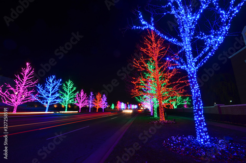 christmas lights in the city