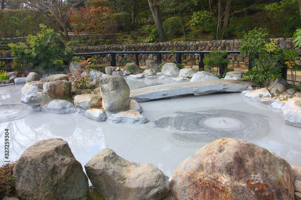 Naklejka premium Muddy Hot Spring in Beppu, Japan