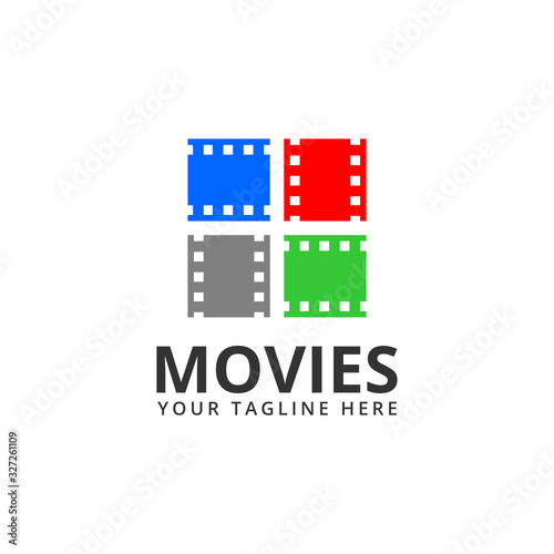 creative movie logo vector. cinema logo vector
