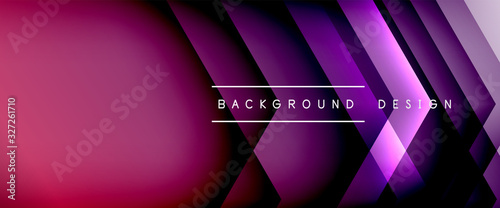 Arrow lines, technology digital template with shadows and lights on gradient background. Trendy simple fluid color gradient abstract background with dynamic straight shadow lines effect