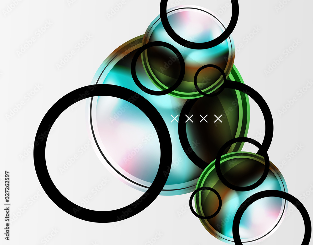Abstract background - glossy glass bubbles, abstract sphere shapes. Vector Illustration For Wallpaper, Banner, Background, Card, Book Illustration, landing page Abstract background - glossy glass bubbles, abstract sphere shapes. Vector Illustration For Wallpaper, Banner, Background, Card, Book Illustration, landing page