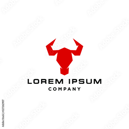 buffalo bull el toro head Icon Logo Design mascot tech technology illustration