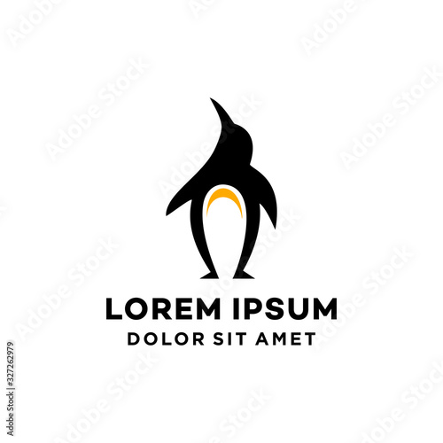 penguin mascot logo icon vector illustration isolated on white background
