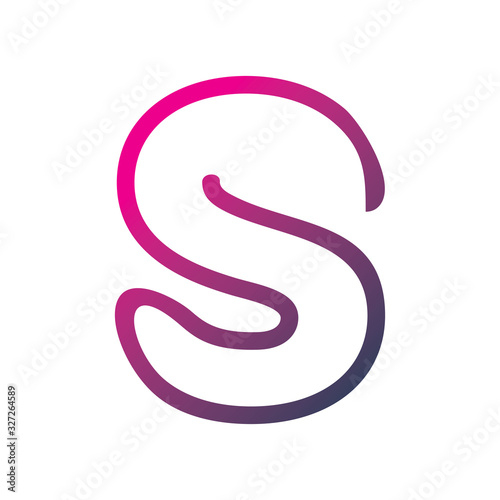 modern creative color letter s line shape logo design