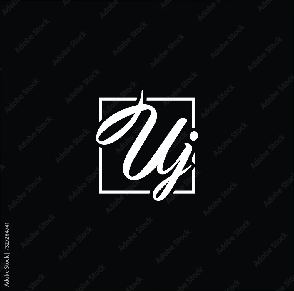 Initial based modern and minimal Logo. UJ JU letter trendy fonts monogram icon symbol. Universal professional elegant luxury alphabet vector design