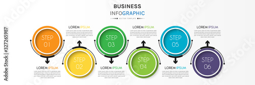 Business infographic element with options, steps, number vector template design