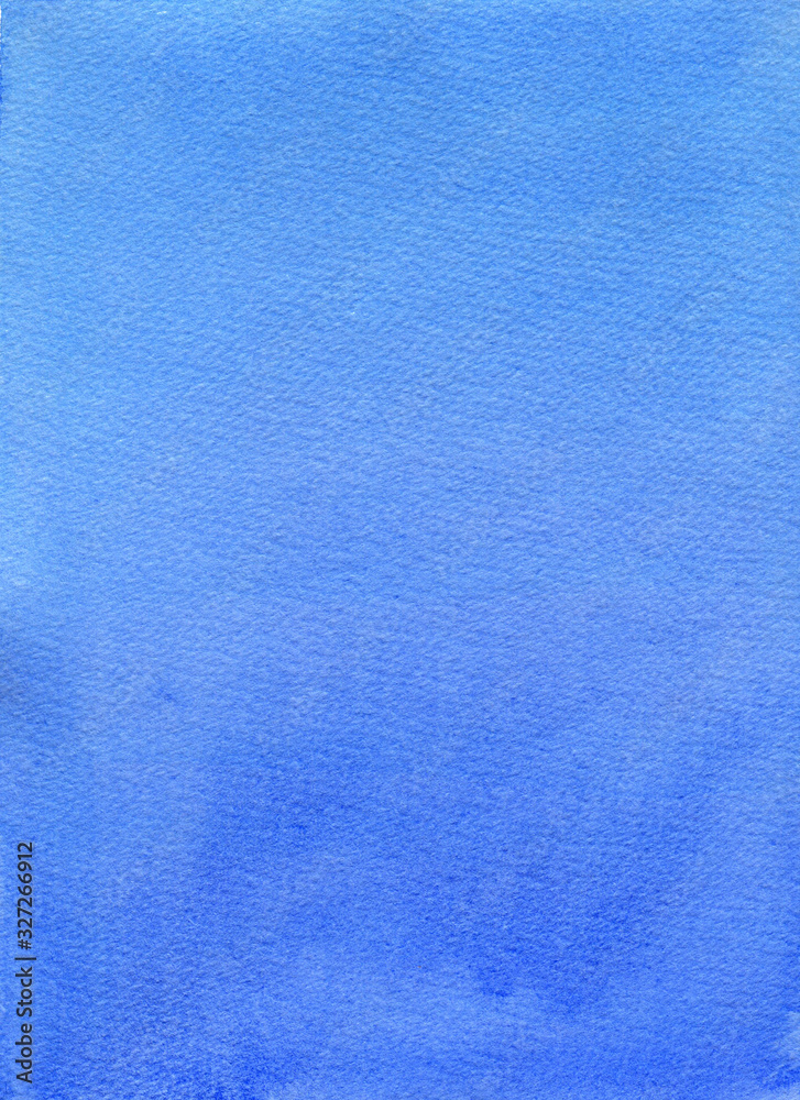 Obraz premium cobalt blue watercolor background with abstract cloudy sky concept with paper texture