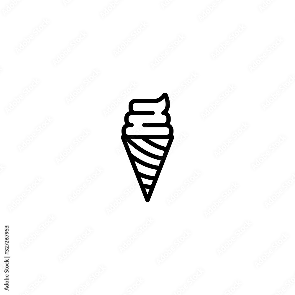 ice cream line icon vector illustrator graphic design thin line icon on white background good for Sale and Promotion ice cream line icon vector illustrator graphic design thin line icon on white background good for Sale and Promotion