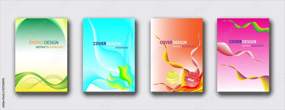 Minimal covers design. Abstract background ready for text. Colorful halftone gradients. Beautiful wave for your design.