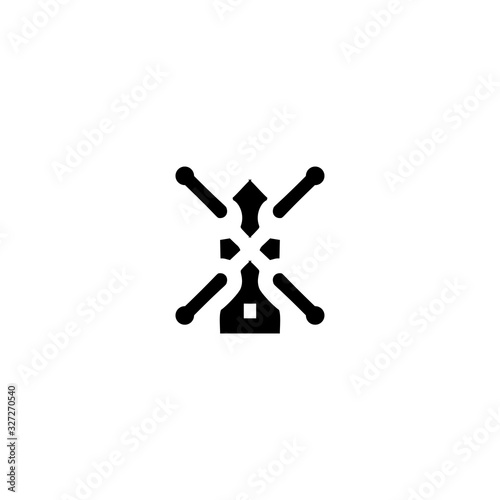 windmill vector logo. windmill design