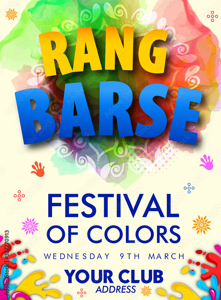 Happy Holi colorful posters Illustration of colorful background for Festival of Colors Happy holi vector elements for card design ,celebration design