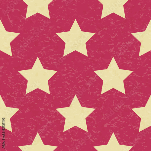 Circus carnival retro vintage stars seamless pattern. Textured old fashioned retro graphic template. Vector texture background tile. For parties, birthdays, decorative elements.