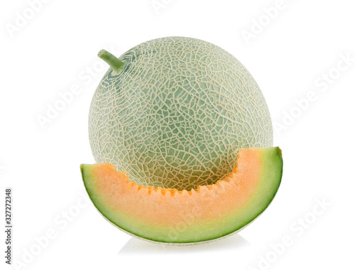 cantaloupe melon isolated on white background