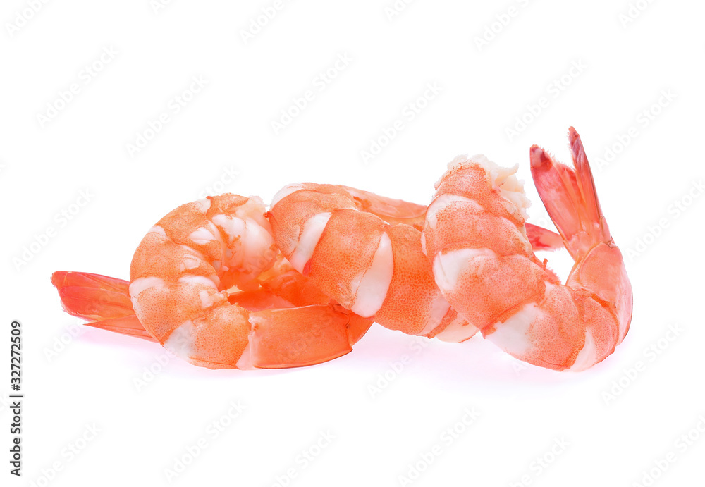 shrimps isolated on a white background shrimps isolated on a white background