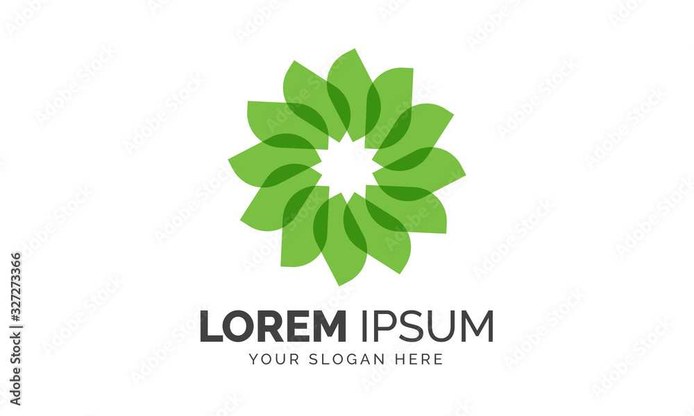 Decorative flower leaf circle logo design Vector Graphic Elements Template Decorative flower leaf circle logo design Vector Graphic Elements Template