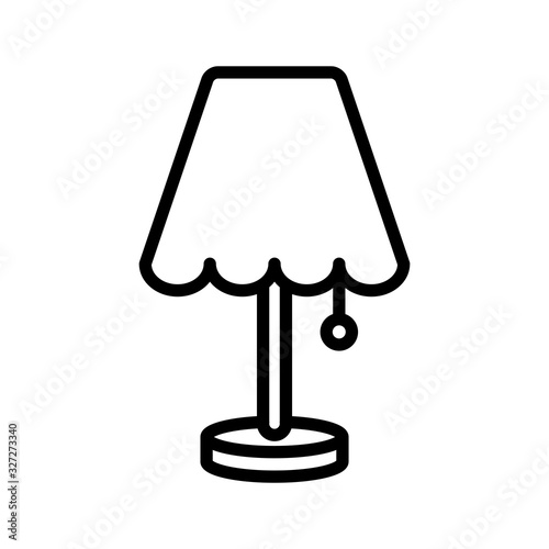 bedside lamp icon vector template