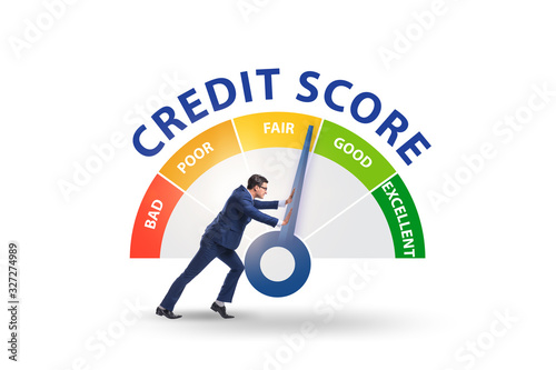 Fotografia Businessman trying to improve credit score