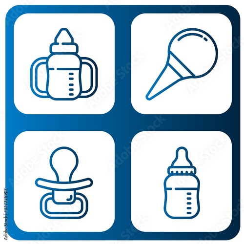 pacifier simple icons set