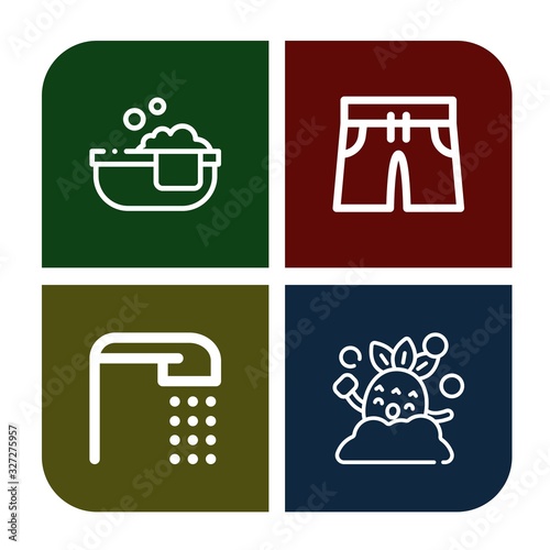 Set of bathing icons