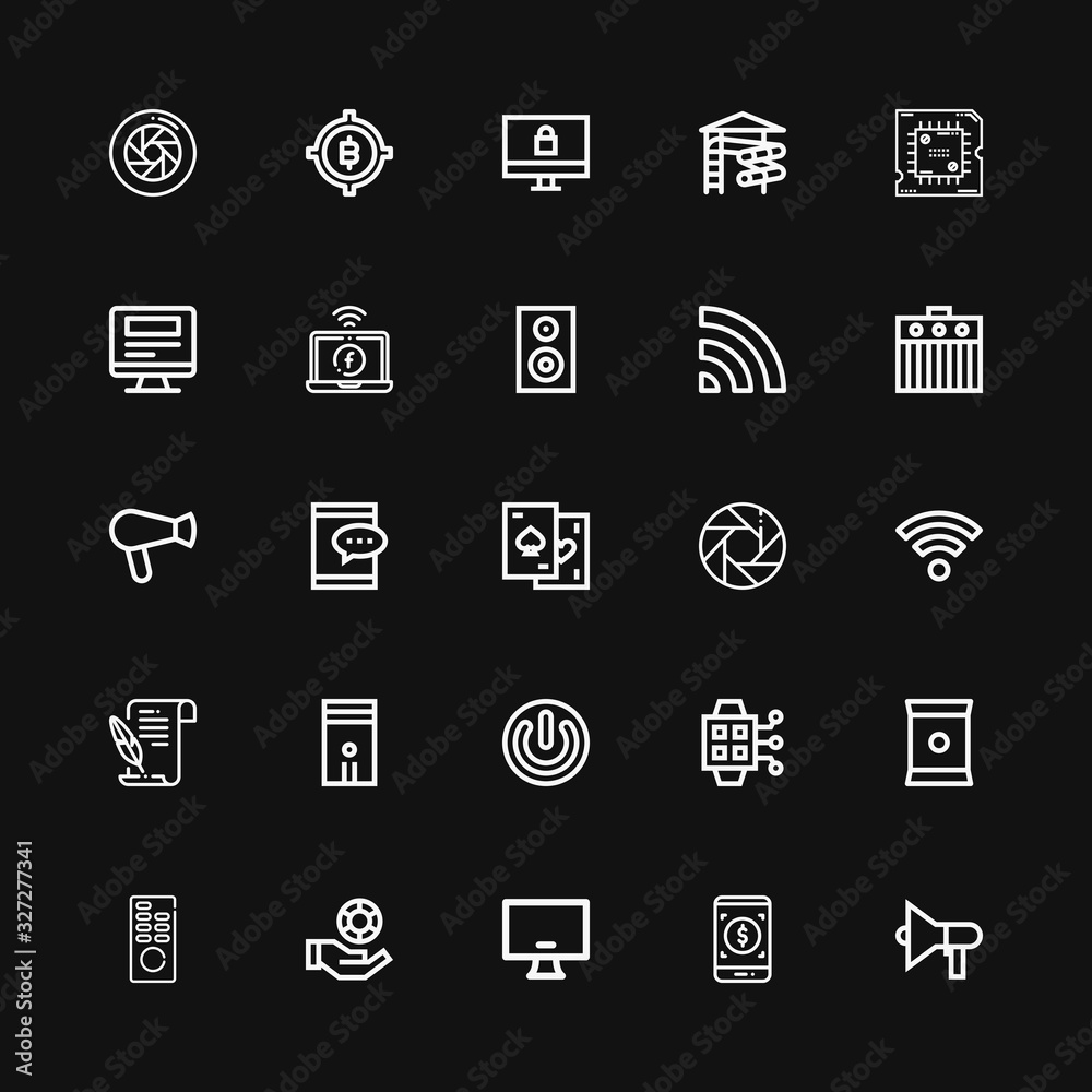 Editable 25 electronic icons for web and mobile Editable 25 electronic icons for web and mobile