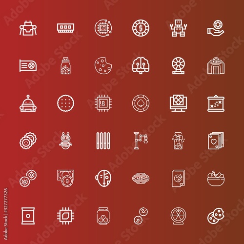 Editable 36 chip icons for web and mobile