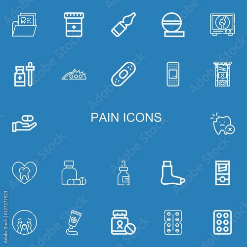 Editable 22 pain icons for web and mobile