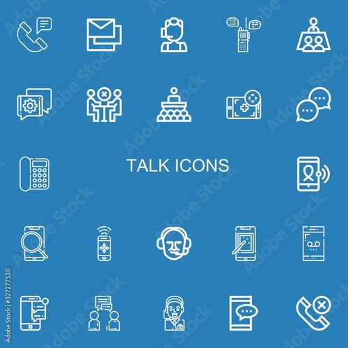 Editable 22 talk icons for web and mobile