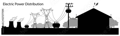 Electric power distribution leak house surge strike device finials shock panel phase protect AC pole wire home plants tower repair safety cable station service industry neutral connect generation over