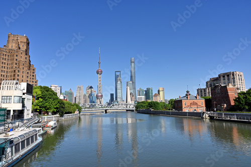 Shanghai urban landmark modern building complex
