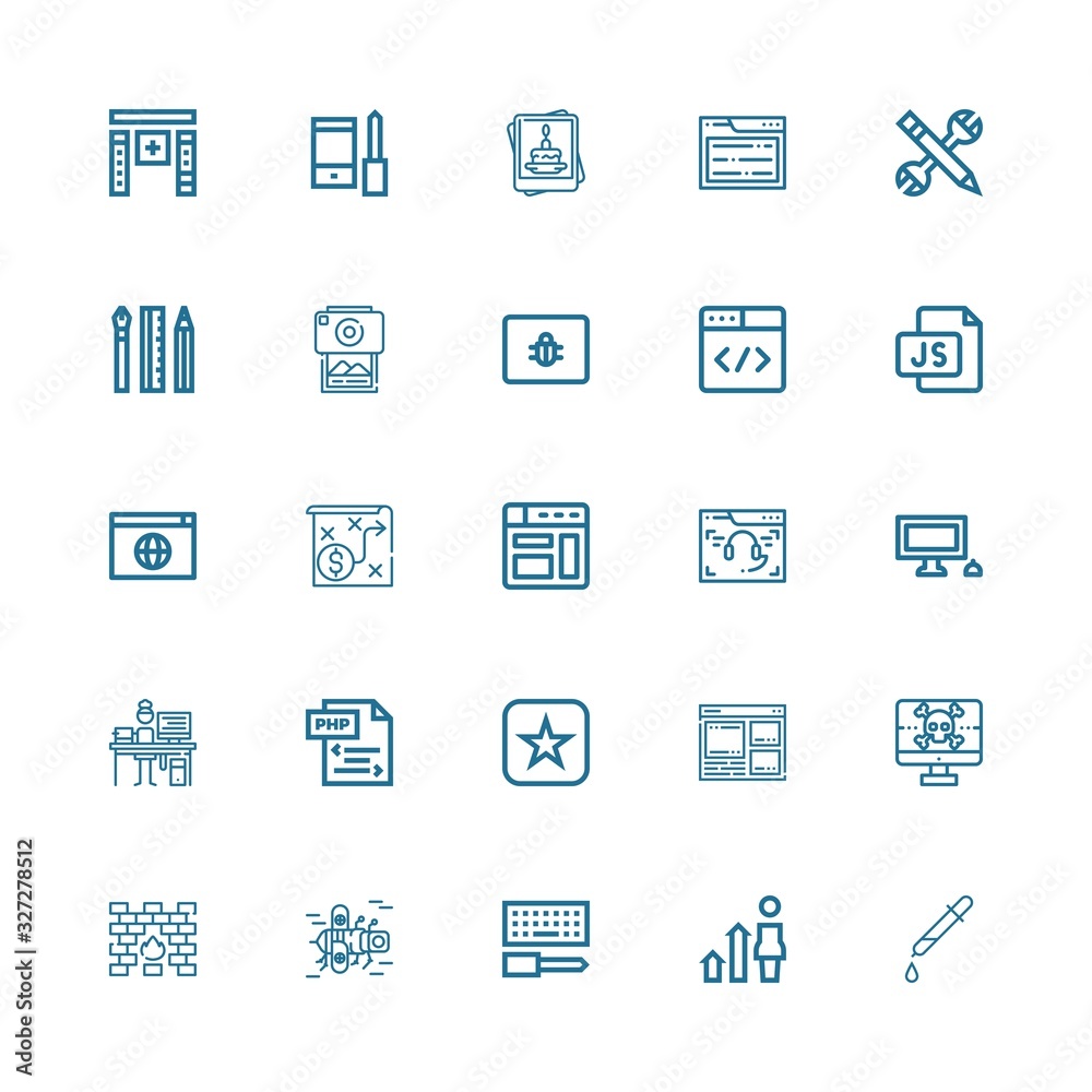 Editable 25 software icons for web and mobile Editable 25 software icons for web and mobile